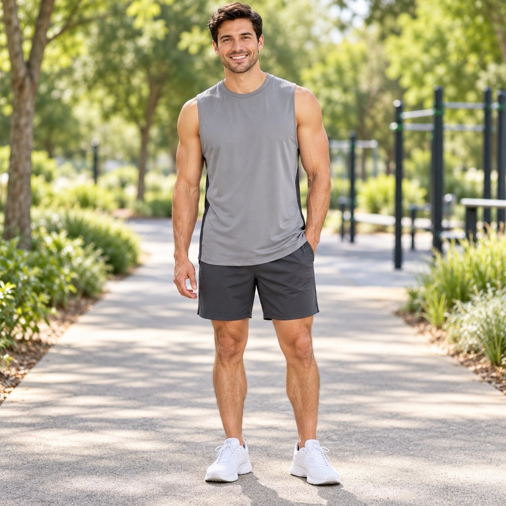 VRST Mens Small Accelerate Tank Silver Shadow NWT Running Athletic Workout Shirt